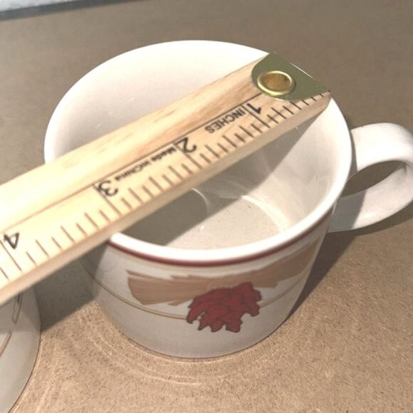 Meiwa Art Ceramic Soup Mugs Set Of 2 With Red Chili Pepper Design - Picture 5 of 8